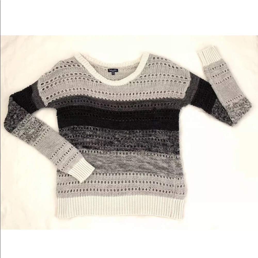 Splendid Ombré Stripe Loose Knit Sweater Size S
